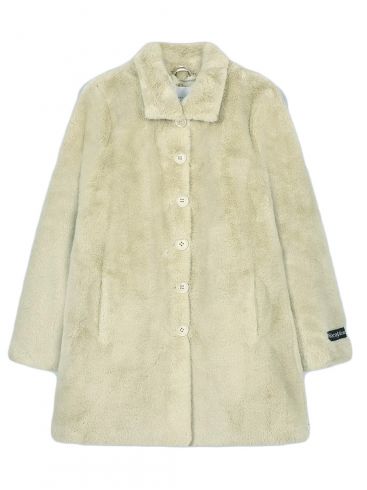 RINO PELLE Ολλανδικό γυναικείο εκρού μακρύ παλτό γούνα Nonna 7002210 Latte