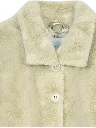 RINO PELLE Ολλανδικό γυναικείο εκρού μακρύ παλτό γούνα Nonna 7002210 Latte