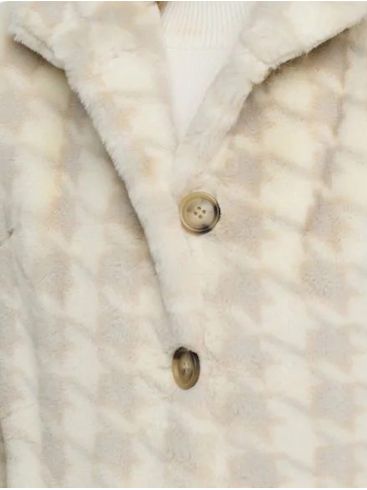 RINO PELLE Ολλανδικό γυναικείο εκρού παλτό γούνα Vie 7012210
