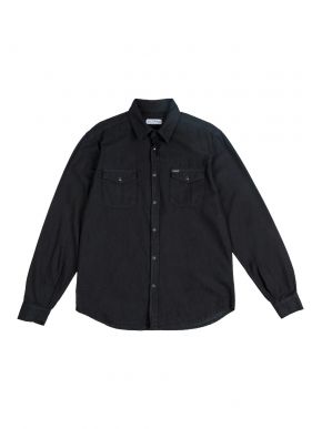 LOSAN Ανδρικό μαύρο μακρυμάνικο τζιν πουκάμισο 221-3006AL