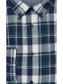 LOSAN Ανδρικό πράσινο-μπλέ-γκρί μακρυμάνικο πετσετέ πουκάμισο 221-3337AL
