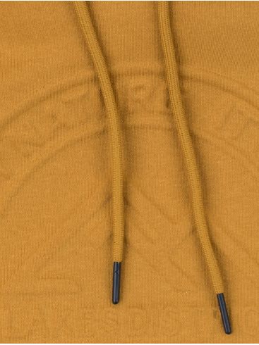 LOSAN Ανδρικό μουσταρδί φούτερ, ανάγλυφη στάμπα 221-6651AL
