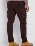 FUNKY BUDDHA Men's brown elastic cargo pants FBM006-002-02 BROWN
