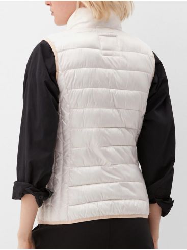 S.OLIVER Women's ecru sleeveless warm waist jacket 2109524.0200