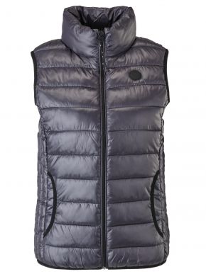 S.OLIVER Women's Sleeveless Warm Jacket 2115483.9858 Dark Grey
