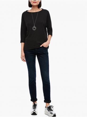 S.OLIVER Γυναικεία μαύρη μακρυμάνικη μπλούζα 2118888.9999 Black