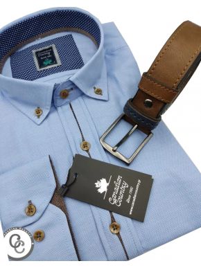 CANADIAN COUNTRY Ανδρικό γαλάζιο μακρυμάνικο πουκάμισο 4400-11
