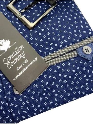 CANADIAN COUNTRY Ανδρικό μπλέ μακρυμάνικο πουκάμισο 4350-2