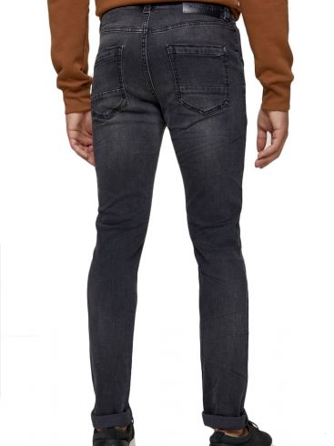 EDWARD Men's blue five-pocket bootcut jeans Benicio 61 Dark Blue
