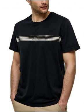 EDWARD Men's Black Short Sleeve T-Shirt Jeric 181 Black