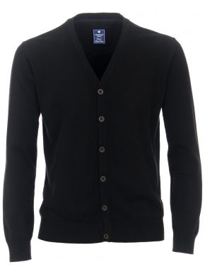 REDMOND Men's black knitted cardigan