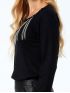 ANNA RAXEVSKY Black knitted blouse B22219