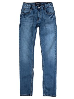 LOSAN Men's blue jeans, zipper closure. Cotton-Elastane. C01-9E26AL 145 DENIM CLARO