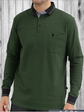 More about FORESTAL Ανδρική πράσινη μακρυμάνικη μπλούζα πόλο 720-530K Color 73