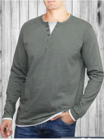 FORESTAL Men's gray long sleeve shirt. 740-395V Color 73