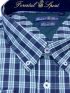 KOYOTE Men's Blue Plaid Long Sleeve Shirt