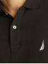 NAUTICA Men's black long sleeve pique polo shirt 3NCK27200 0TB