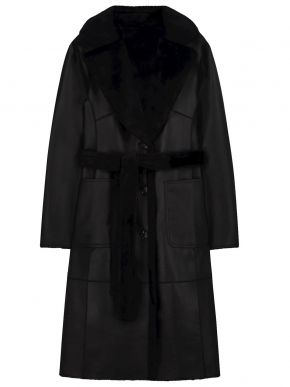 RINO PELLE γυναικείο μαύρο παλτό Senza 7002210 Black