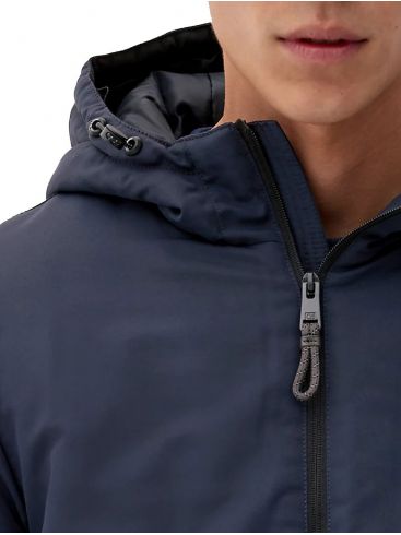 S.OLIVER Men's navy blue jacket, button pockets, regular fit, 73 cm for L. 2115859.5958 Navy