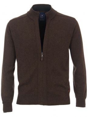 REDMOND Men's brown knitted cardigan