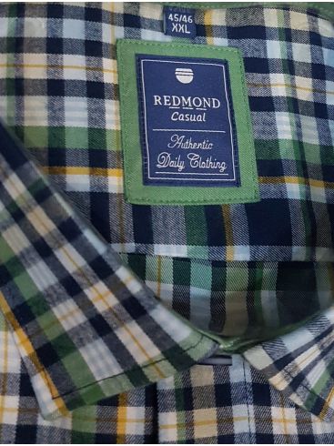 REDMOND Men's colorful long-sleeved flannel shirt