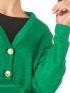 ANNA RAXEVSKY Γυναικεία πράσινη πλεκτή ζακέτα Z22213 GREEN