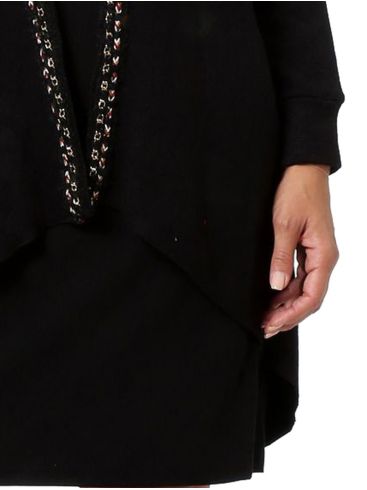 ANNA RAXEVSKY Women's Black Trestle Knitted Cardigan Z22204