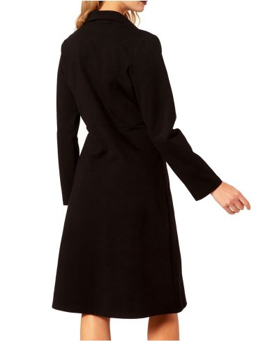 ANNA RAXEVSKY μαύρο κρουαζέ φόρεμα D22219 BLACK