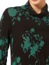 ANNA RAXEVSKY Women's black printed turtleneck blouse B22231