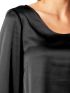 ANNA RAXEVSKY Γυναικεία σατέν μπλούζα σε άλφα γραμμή B22232 BLACK