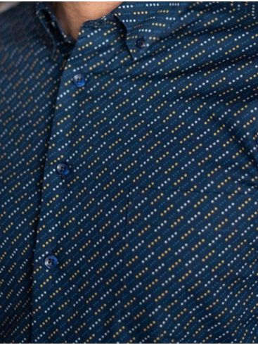 HENDERSON Men's Blue Long Sleeve Shirt 5720KCBM