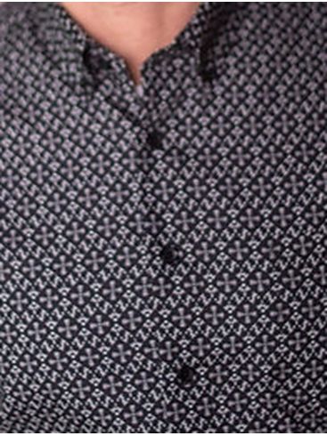 HENDERSON Ανδρικό ανθρακί μακρυμάνικο πουκάμισο 5723KCBM