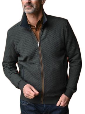 More about MEANTIME Men's olive long-sleeved knitted cardigan 25236BM 750 Green