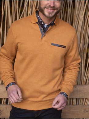 More about MEANTIME Men's long-sleeved knit top 21280 260 Ochre