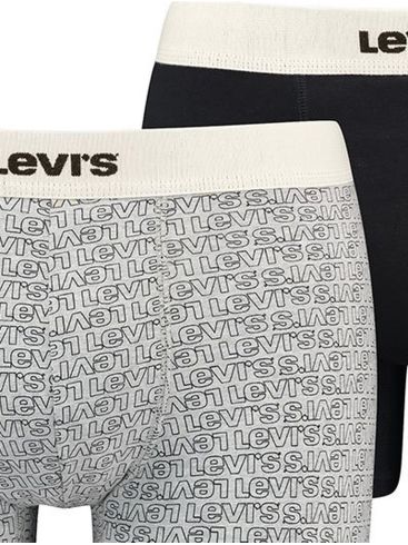 LEVIS Men's black-grey elastic boxer briefs 701222906 002 Grey