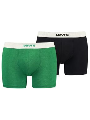 LEVIS Men's green-black elastic boxer briefs 701222906 002 Green
