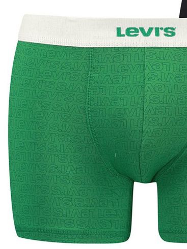LEVIS Men's green-white elastic boxer briefs 701222906 002 Green