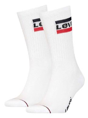 LEVIS Men's White Socks, 2 Pairs 902012001-001 White