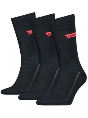 LEVIS 3 ζεύγη Ανδρικές μαύρες κάλτσες 903052001-884 Black