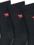 LEVIS Men's Black Socks, 3 pairs 903052001-884 Black