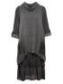 M MADE IN ITALY Women's charcoal asymmetric dress 19-10303R Anthracite