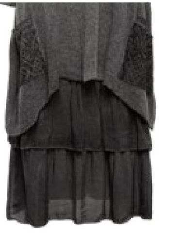 M MADE IN ITALY Women's charcoal asymmetric dress 19-10303R Anthracite