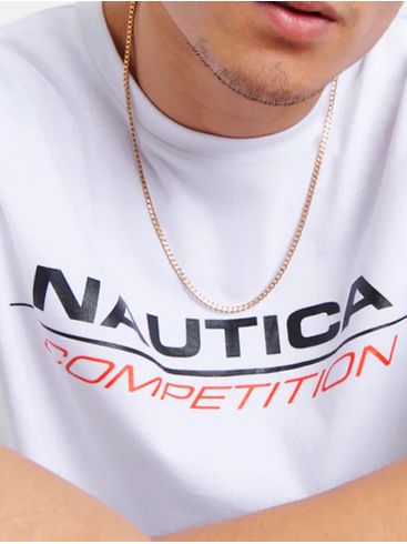 NAUTICA Competition Ανδρικό λευκό T-Shirt μπλουζάκι N7CR0010 908 White