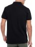 FUNKY BUDDHA Ανδρικό μαύρο κοντομάνικο πικέ πόλο μπλουζάκι FBM007-001-11 BLACK