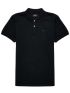 FUNKY BUDDHA Ανδρικό μαύρο κοντομάνικο πικέ πόλο μπλουζάκι FBM007-001-11 BLACK