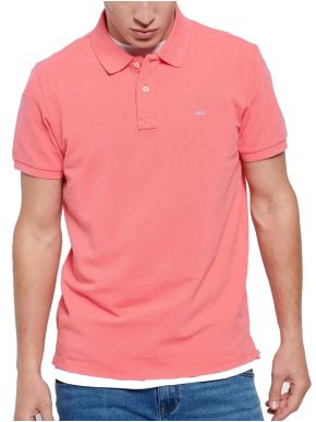 More about FUNKY BUDDHA Men's pink short-sleeved pique polo shirt FBM007-001-11 FUCHSIA PINK
