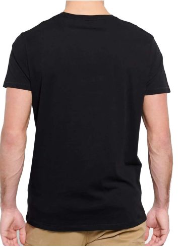 FUNKY BUDDHA Ανδρικό μαύρο T-Shirt FBM007-001-04 BLACK