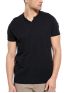 FUNKY BUDDHA Ανδρικό μαύρο T-Shirt V FBM007-015-04 BLACK