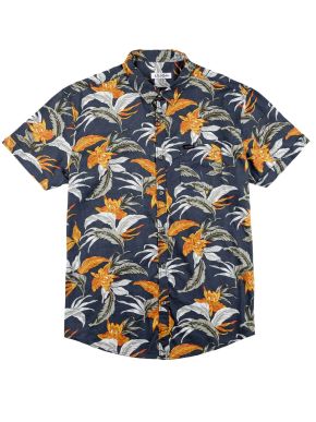 LOSAN Ανδρικό κοντομάνικο χαβανέζικο πουκάμισο 311-3004AL