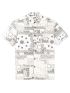 LOSAN Men's Black and White Short Sleeve Shirt 31K-3011AL
